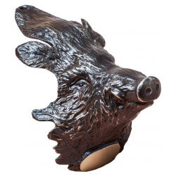 Lourde feuille massive de présentation de défenses de sanglier - Tête de sanglier - FRITZMANN