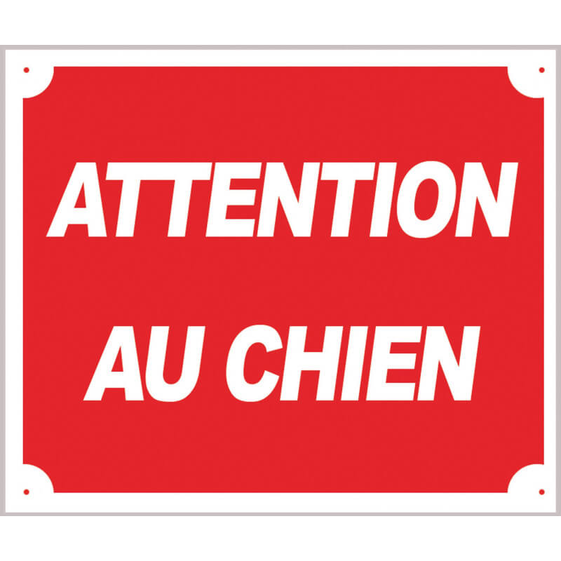 Panneau "Attention au chien" 30x25cm - EUROP ARM